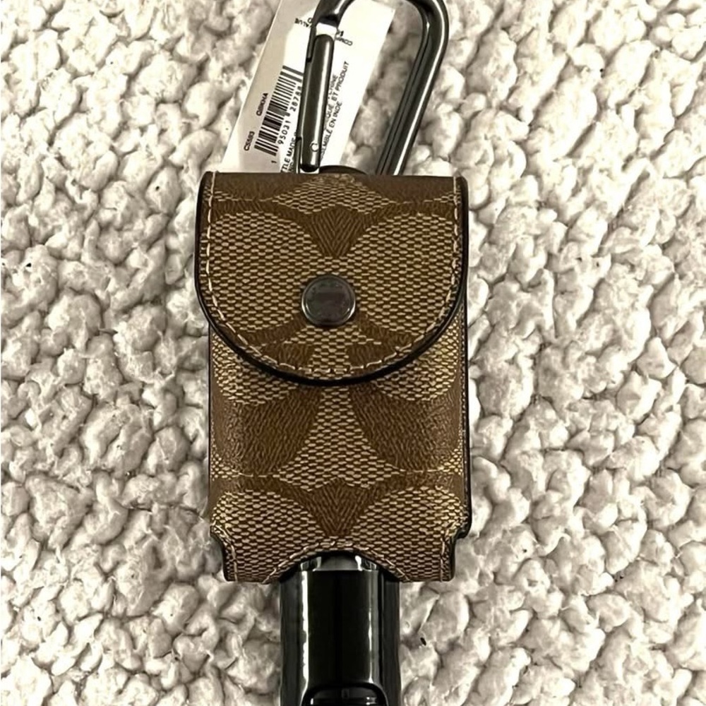 Coach Hand Sanitizer Holder in Signature Canvas
